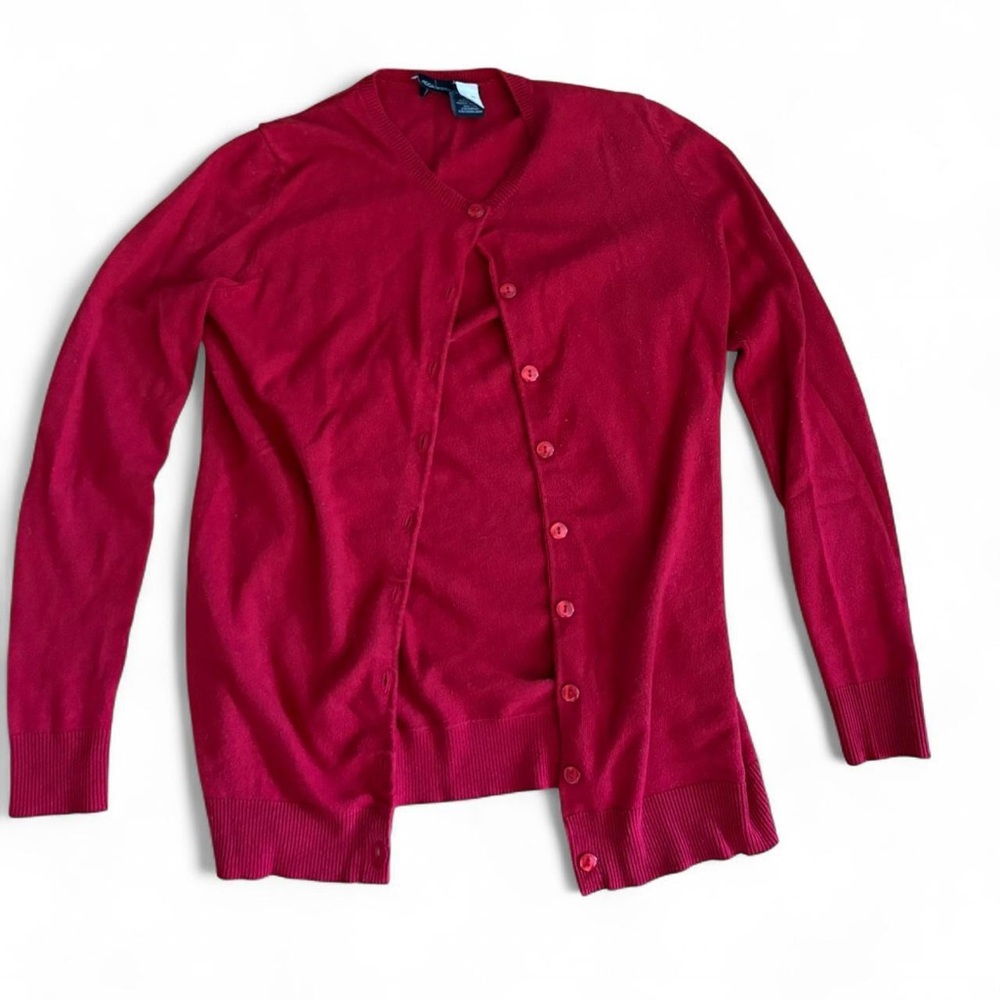 Moda International red cardigan